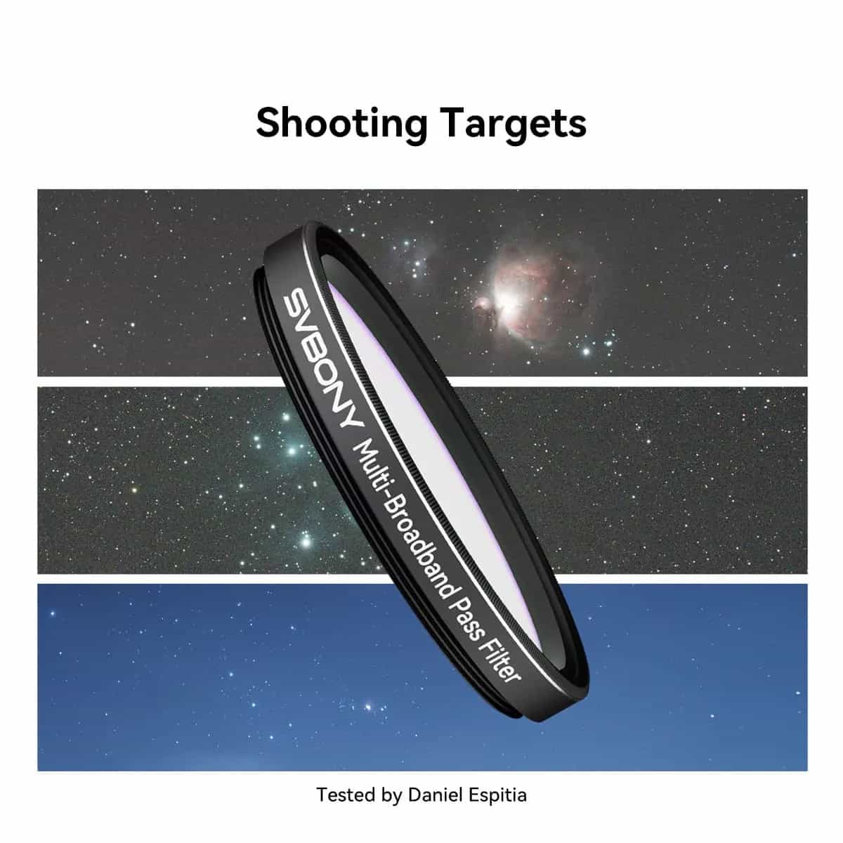 SVBONY SV260 2″ multi-bandpass light pollution filter for deep-sky and star-field astrophotography