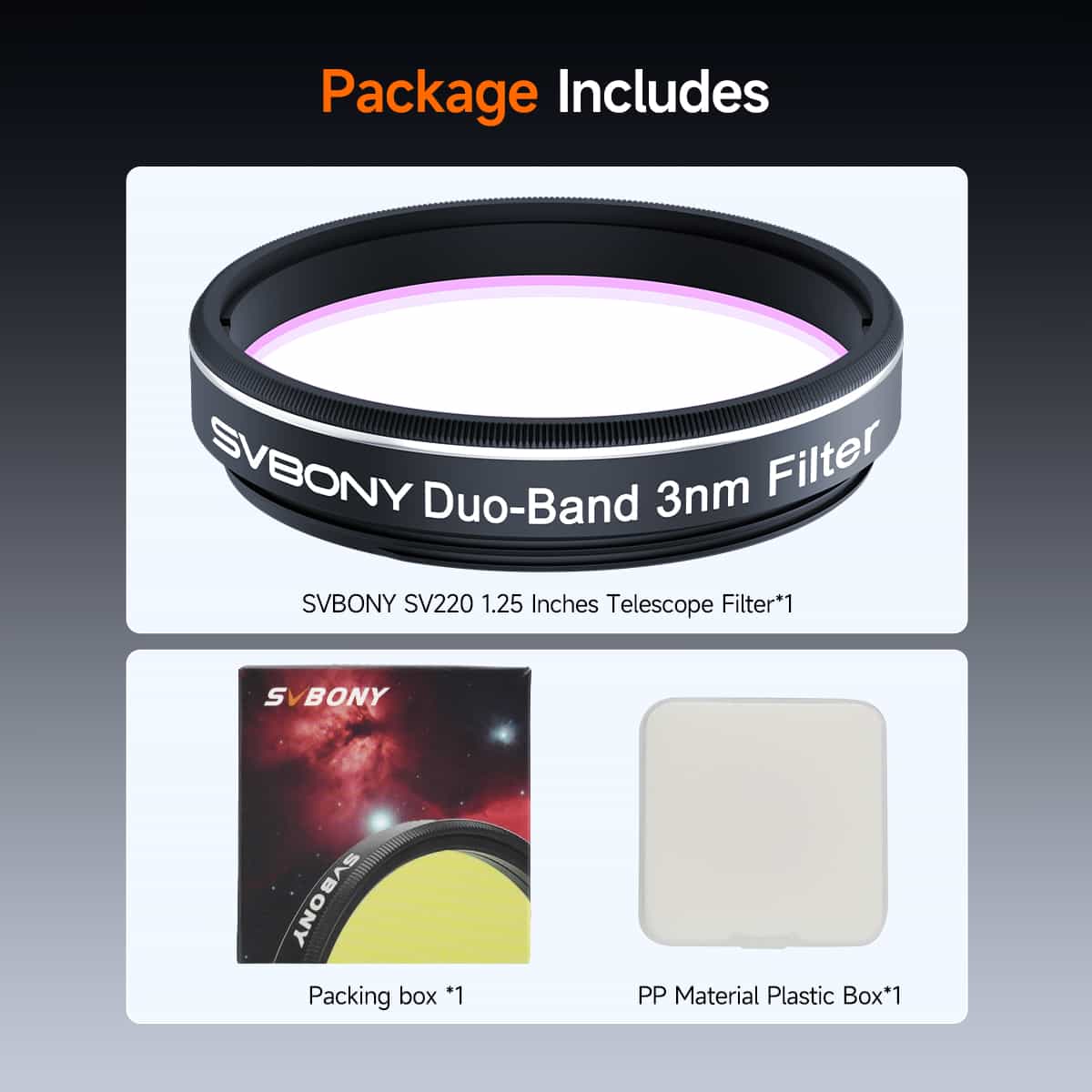 SVBONY SV220 1.25 inch 3nm filter thread