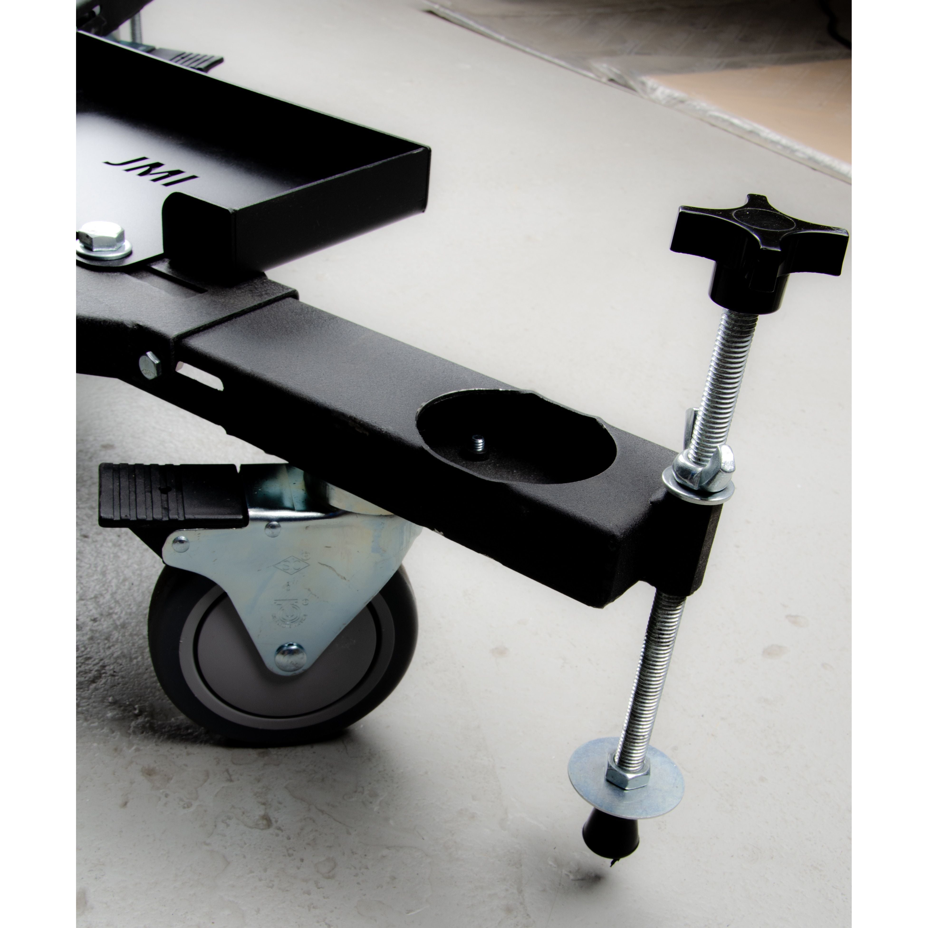 JMI Medium Universal Wheeley Bar with telescope mounted in use at observing site