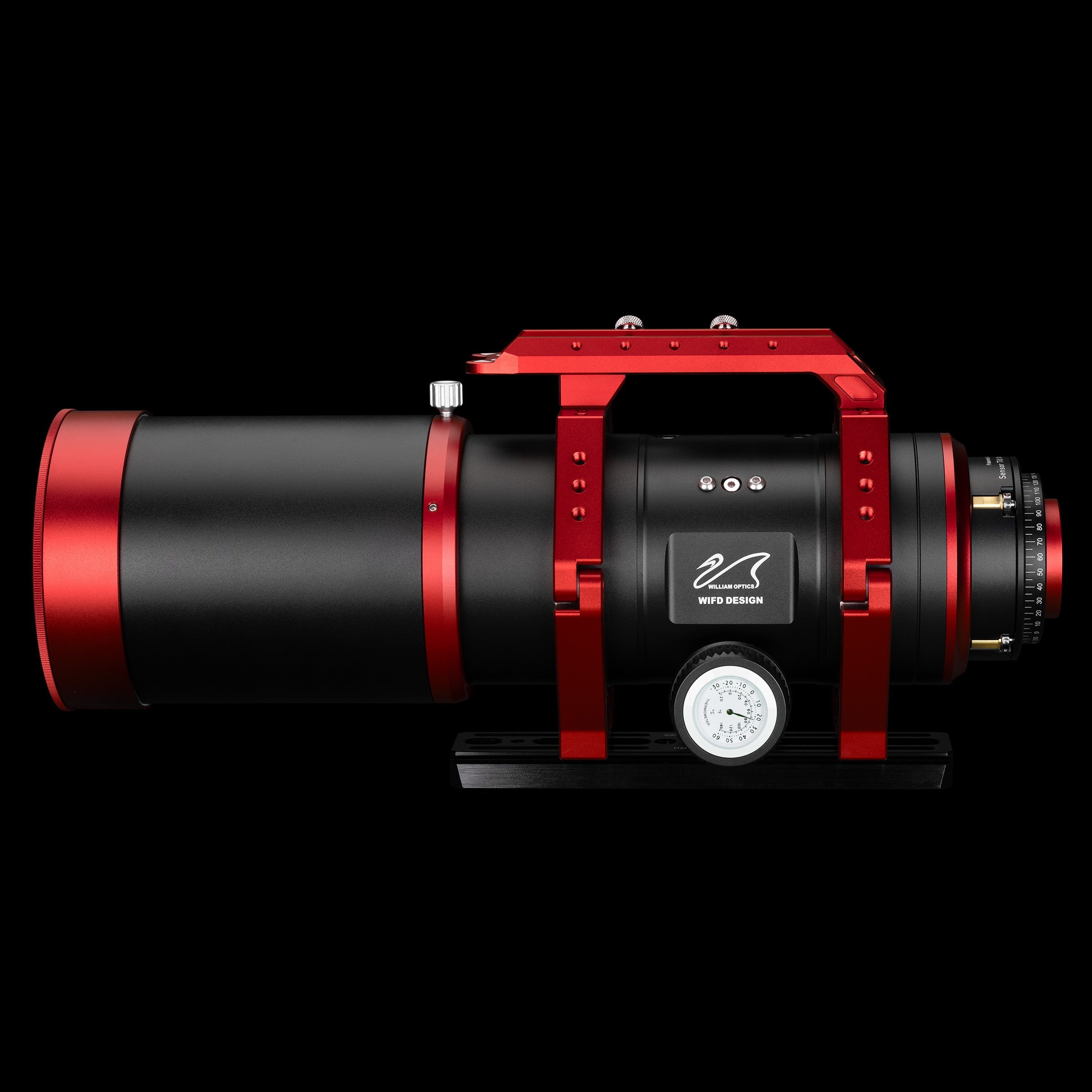 Side view of William Optics Ultra-Cat 76 portable imaging telescope